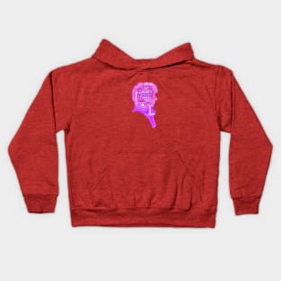 Sherlock pink typography - by erndub Kids Hoodie